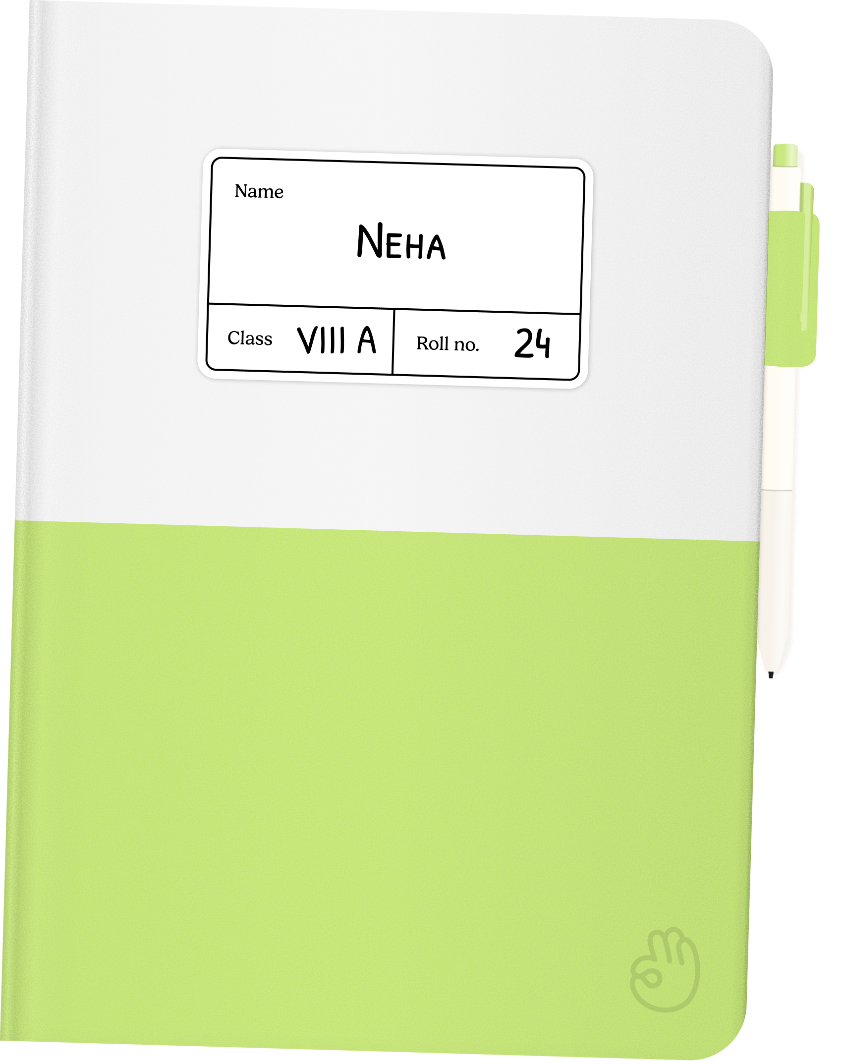 Neha's green notebook